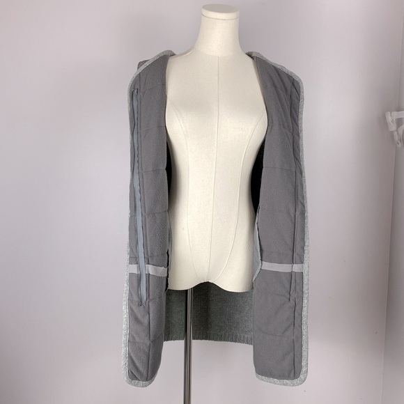 T H Company Unisex Quilted Long Vest with Knit Back - Picture 9 of 11